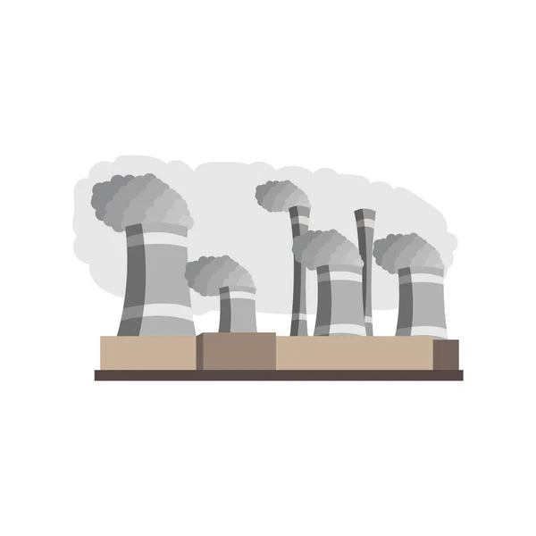 Isolated production plants icon Pollution concept Vector — Stock Vector