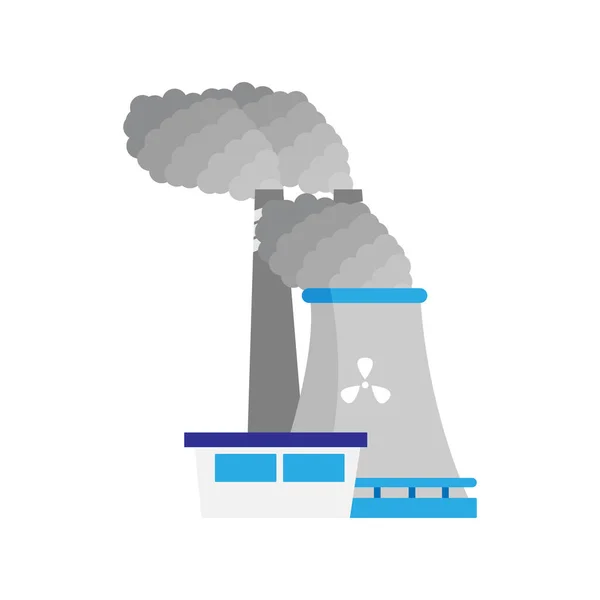 Изолированные производственные установки иконка Загрязнение вектора — стоковый вектор