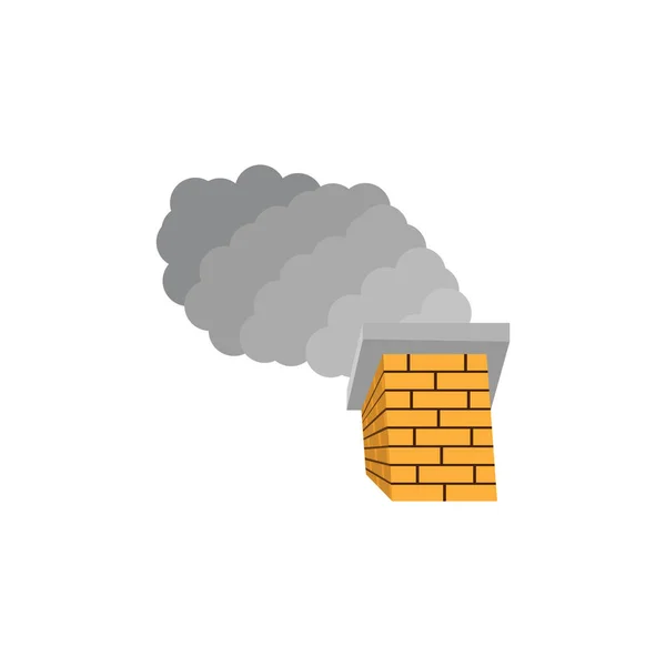 Концепция загрязнения дымовых труб с изолированными дымоходами — стоковый вектор