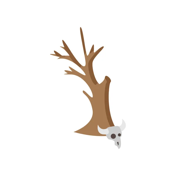 乾燥した木のアイコンを孤立森林伐採の概念ベクトル — ストックベクタ