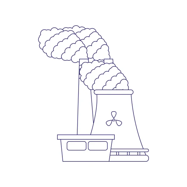 Изолированные производственные установки иконка Загрязнение вектора — стоковый вектор