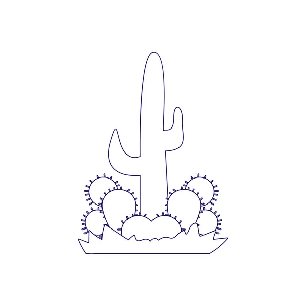 Izolovaná ikona kaktusu Koncepce prostředí Vektor — Stockový vektor