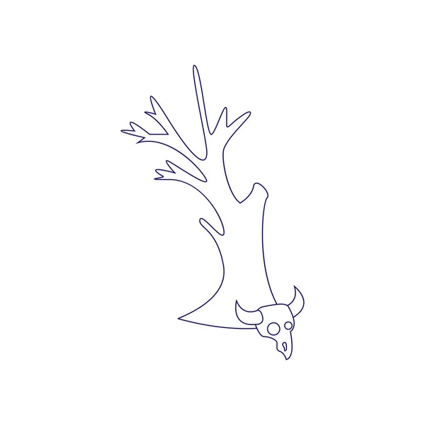 乾燥した木のアイコンを孤立森林伐採の概念ベクトル — ストックベクタ