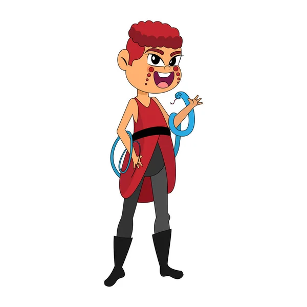 Isolated kid with a costume of pirate Vector — Stock Vector