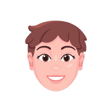 Bir kızın izole edilmiş renkli avatarı