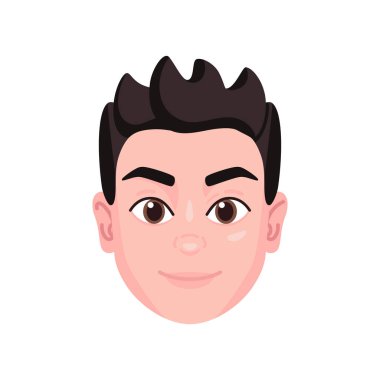 Bir adamın izole edilmiş renkli avatarı