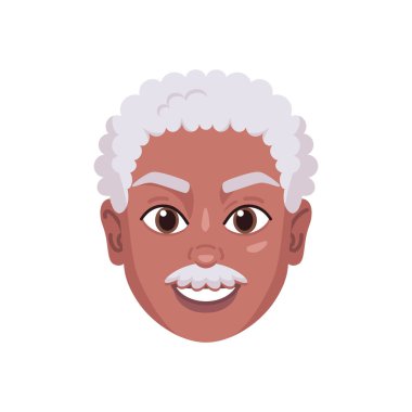 Bir adamın izole edilmiş renkli avatarı