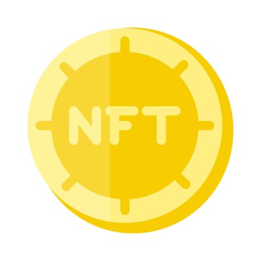 İzole edilmiş NFT simgesi Dijital Aktarım Konsepti Vecto