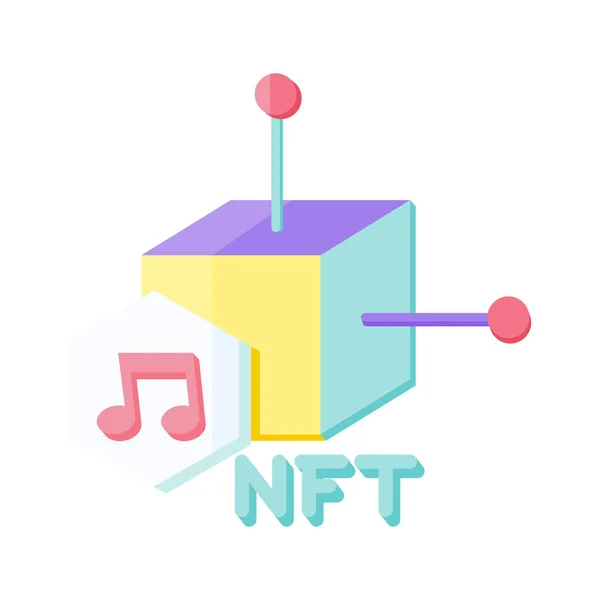 Isolierte NFT-Ikone Digitales Transaktionskonzept Vecto — Stockvektor