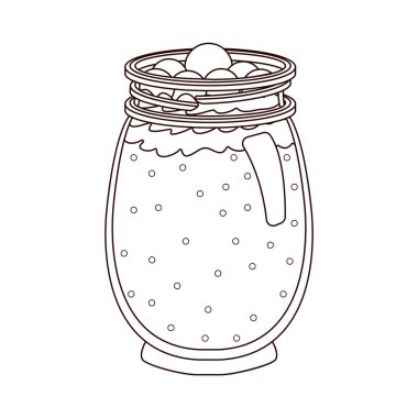 İzole edilmiş üzüm suyu sağlıklı vektör çizimi yapıyor.