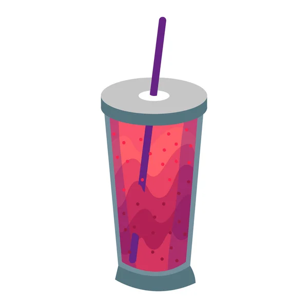 Geïsoleerde roze smoothie voedsel gezonde vector illustratie — Stockvector