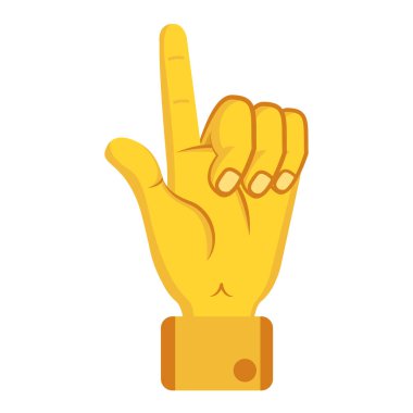 İzole edilmiş el karikatürü ikonu bir jest vektörü yapıyor