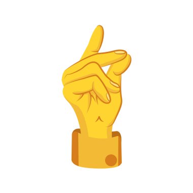 İzole edilmiş el karikatürü ikonu bir jest vektörü yapıyor