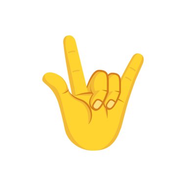 İzole edilmiş el karikatürü ikonu bir jest vektörü yapıyor