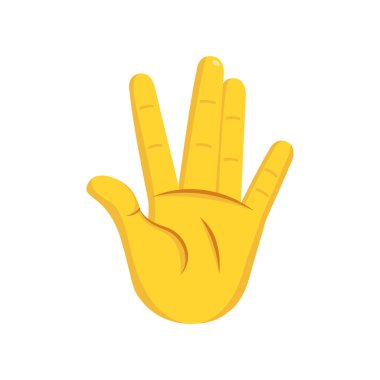 İzole edilmiş el karikatürü ikonu bir jest vektörü yapıyor