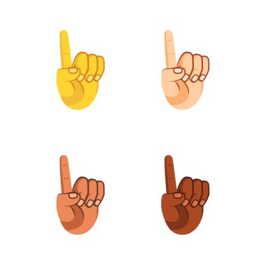 Farklı el simgeleri kümesi Jest Vektörü yapıyor