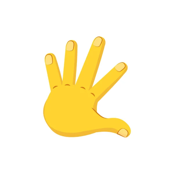 Isolated hand cartoon icon doing a gesture Vector — Stock Vector