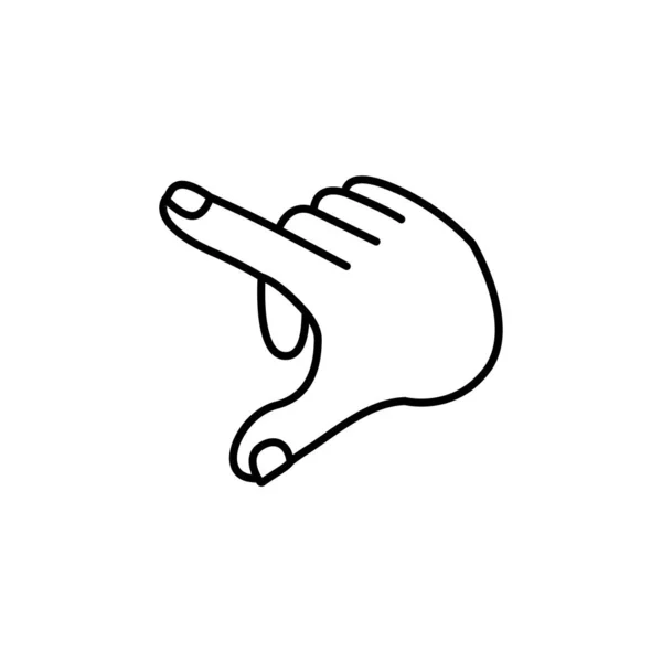 Μεμονωμένο εικονίδιο περίγραμμα χέρι κάνοντας μια χειρονομία Διάνυσμα — Διανυσματικό Αρχείο