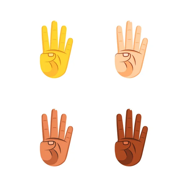 Set med olika handikoner som gör gester vektor — Stock vektor