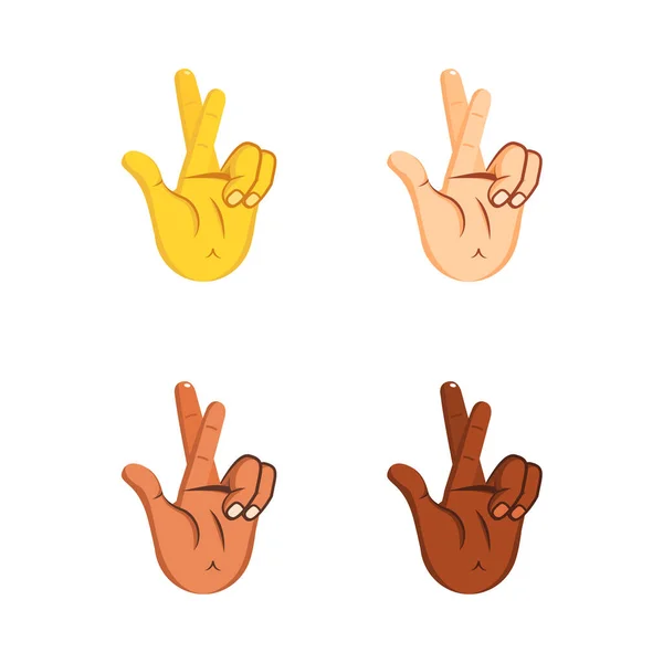 Conjunto de ícones de mão diferentes fazendo gestos Vector — Vetor de Stock