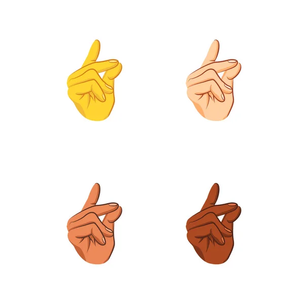 Set of different hand icons doing gestures Vector — Stock Vector