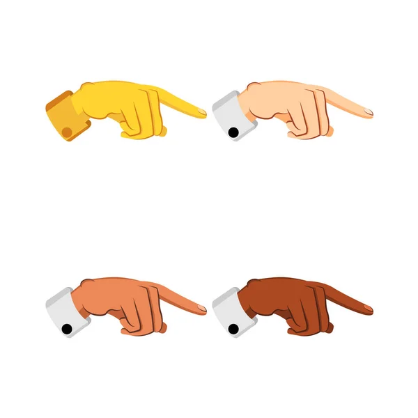 Set von verschiedenen Handsymbolen, die Gesten ausführen Vektor — Stockvektor