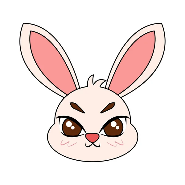 İzole edilmiş şirin tavşan avatarı Zodiac işareti Vektör — Stok Vektör
