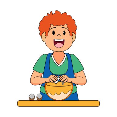 İzole edilmiş mutlu adam bir tatlı taşıyıcısı yapıyor.