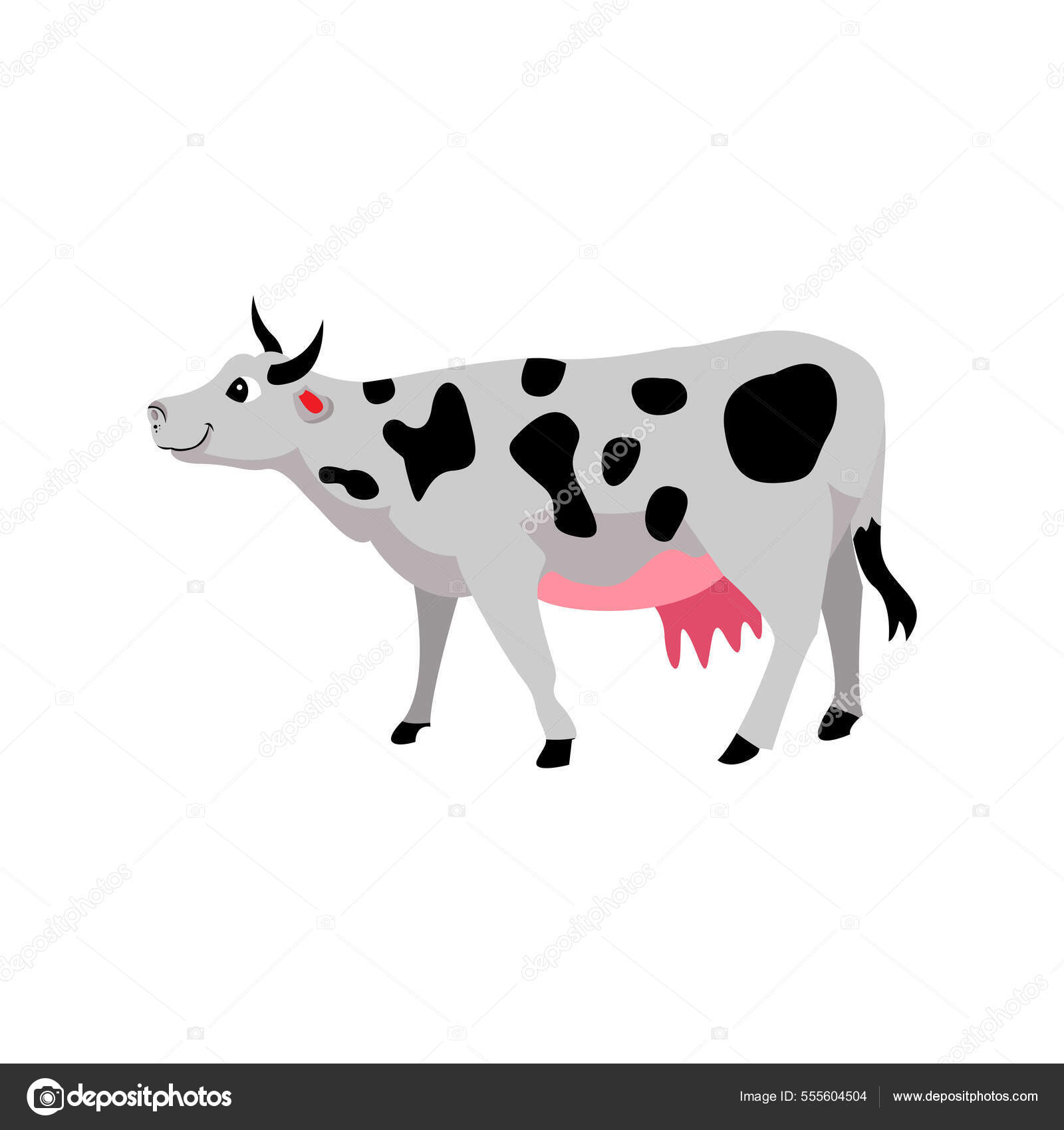 Illustratiostock 555604504 द्वारा अलग गाय