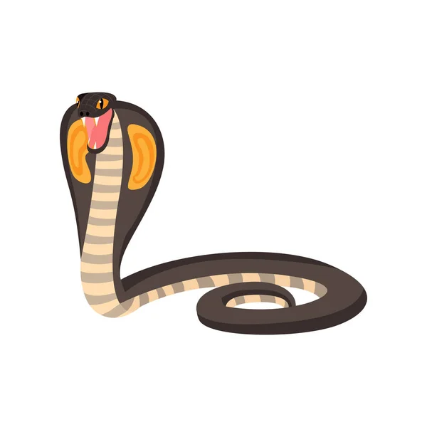 Ilustración vectorial de animales animados de serpiente aislada — Archivo Imágenes Vectoriales