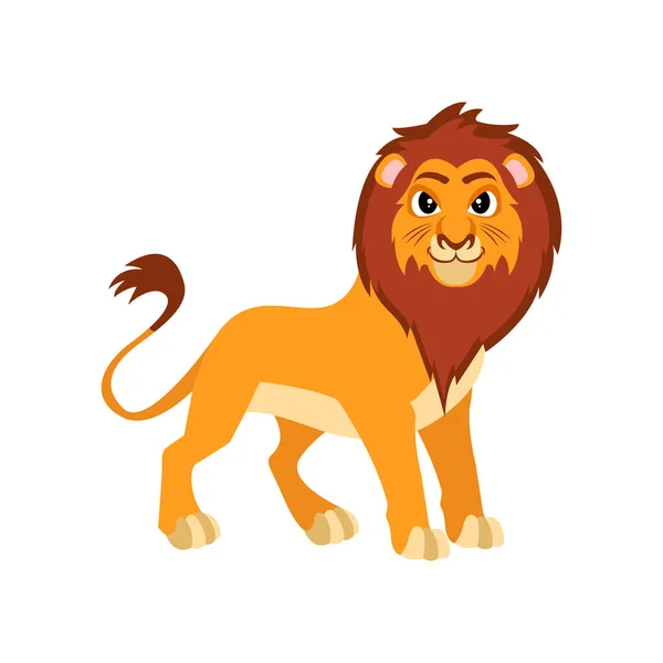 Illustration vectorielle d'animaux animés lions isolés — Image vectorielle
