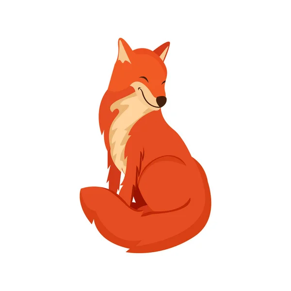 Απομονωμένη αλεπού κινούμενα ζώα διανυσματική απεικόνιση — Διανυσματικό Αρχείο