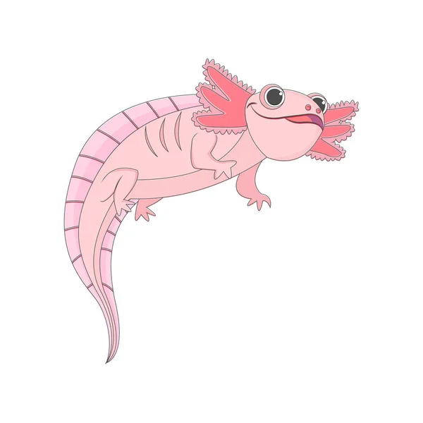 Illustration vectorielle d'animaux animés de salamandre isolés — Image vectorielle