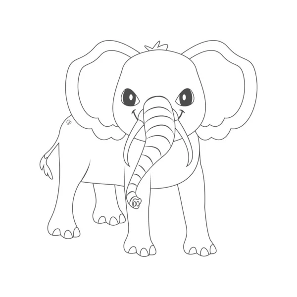 Éléphant isolé dessiner animés animaux illustration vectorielle — Image vectorielle