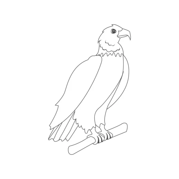 Illustration vectorielle d'animaux animés d'aigle isolés — Image vectorielle