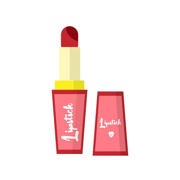 Isolierte Lippenstift Frauen Make-up Vektor Illustration — Stockvektor