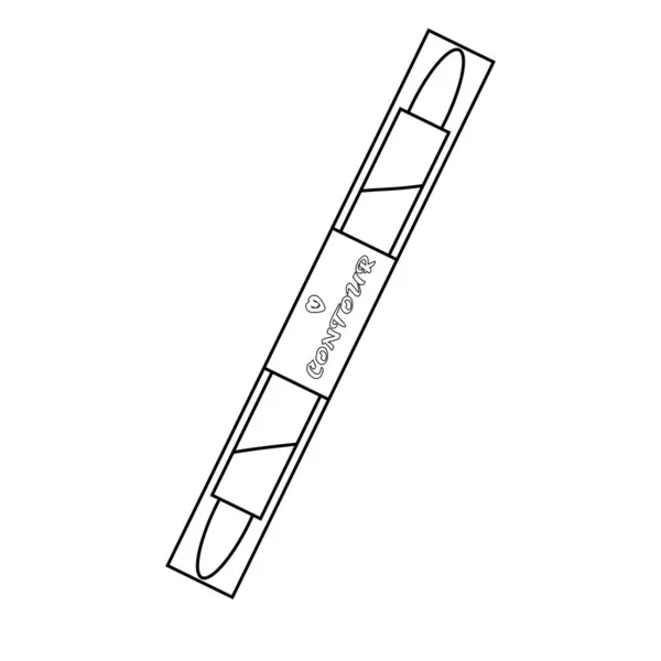 Isolierte zeichnen Creme richtige Frauen Make-up Vektor Illustration — Stockvektor