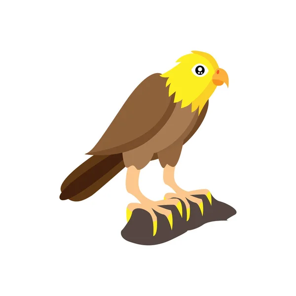 Μεμονωμένος αετός πουλί ζώο μύγα διάνυσμα απεικόνιση — Διανυσματικό Αρχείο