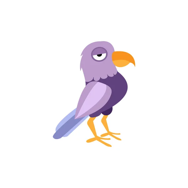Isolierter Flieder Vogel Tier Fliegenvektor Illustration — Stockvektor