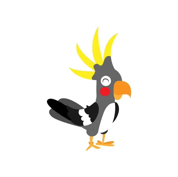 Isolated parrot bird animal fly vector illustration — Stock Vector