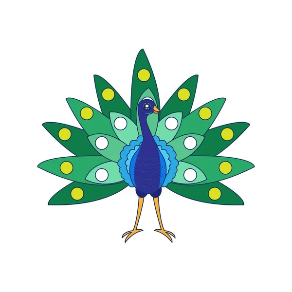 Illustration vectorielle de mouche d'oiseau de dinde isolée — Image vectorielle