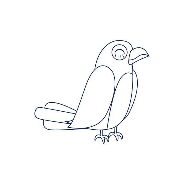 Izolovaná malá kresba pták zvíře létat vektorové ilustrace — Stockový vektor