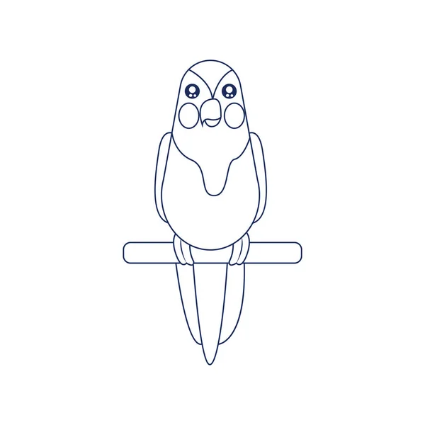 Izolovaný papoušek kreslit pták zvíře létat vektorové ilustrace — Stockový vektor