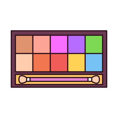 İzole edilmiş göz farı rengi makyaj vektörü çizimi