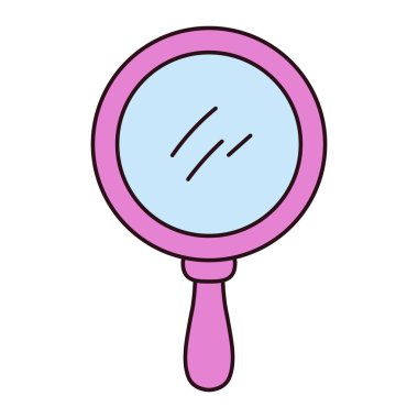 Ayna rengi makyaj vektörü çizimi