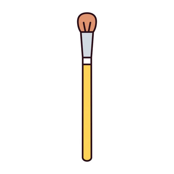 Geïsoleerde penseel kleur make-up vector illustratie — Stockvector