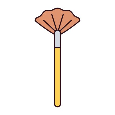 İzole fırça rengi makyaj vektörü çizimi