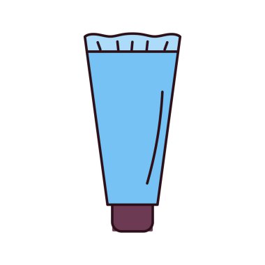 İzole edilmiş krem rengi makyaj vektörü çizimi