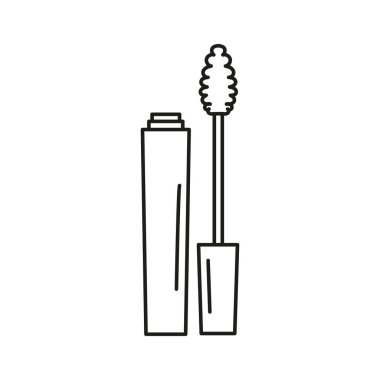 İzole kirpik makyaj vektörü çizimi