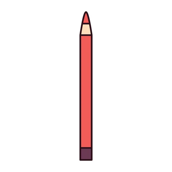 Illustrazione vettoriale di trucco a matita rossa isolata — Vettoriale Stock